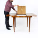 Table à manger extensible carrée par Cesky Nabytek, Tchécoslovaquie années 1960