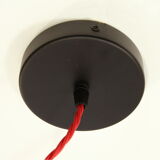 Hanging Lampshade former opaline white edging transparent