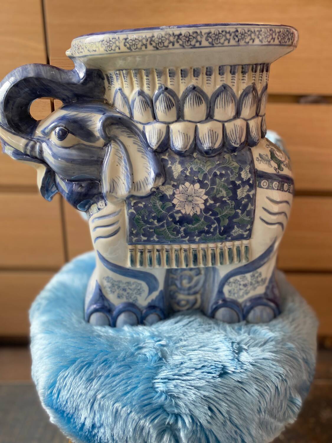 Glazed ceramic elephant