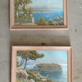 Paire de tableaux anciens