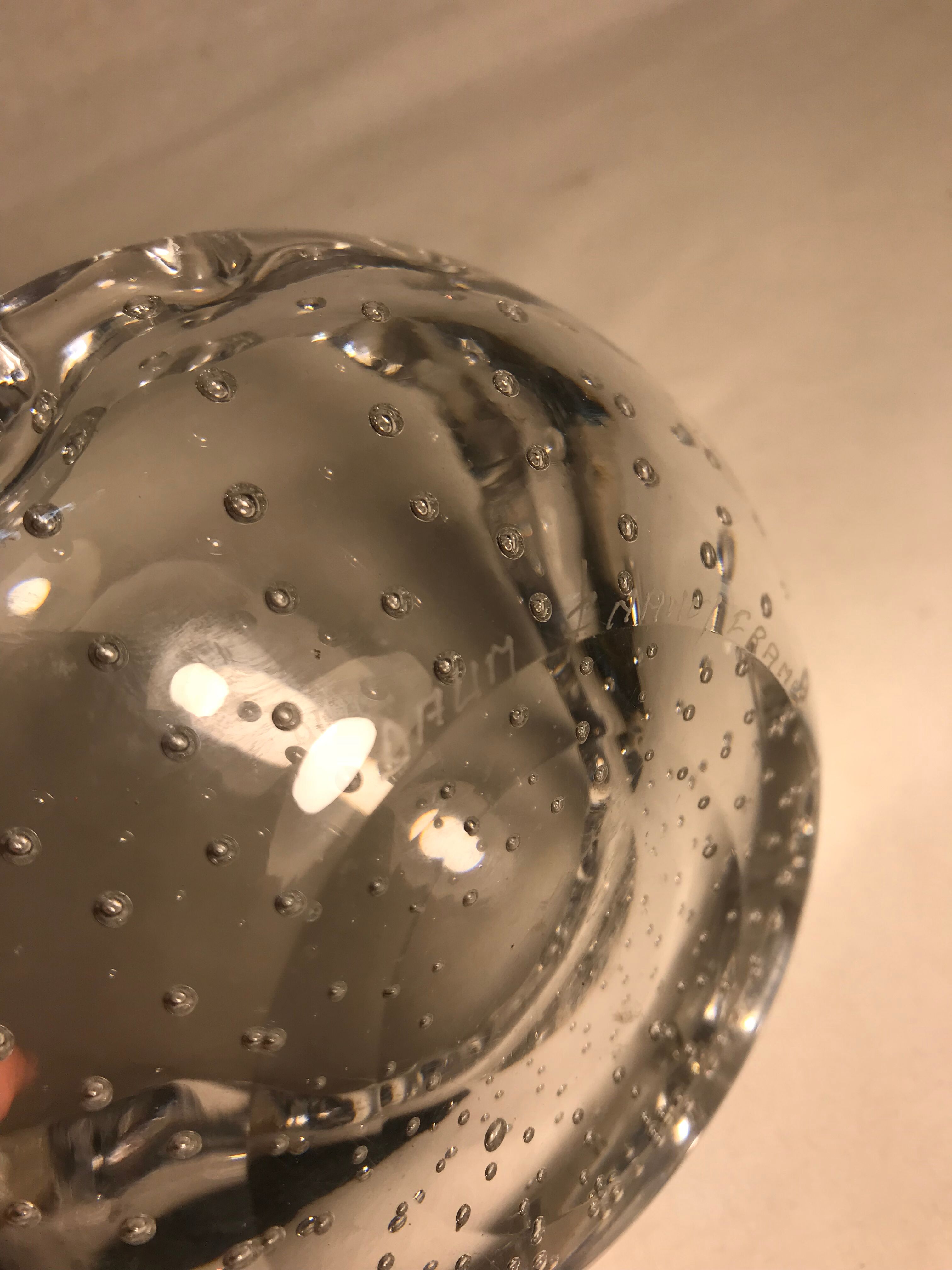 Old empty pocket in crystal