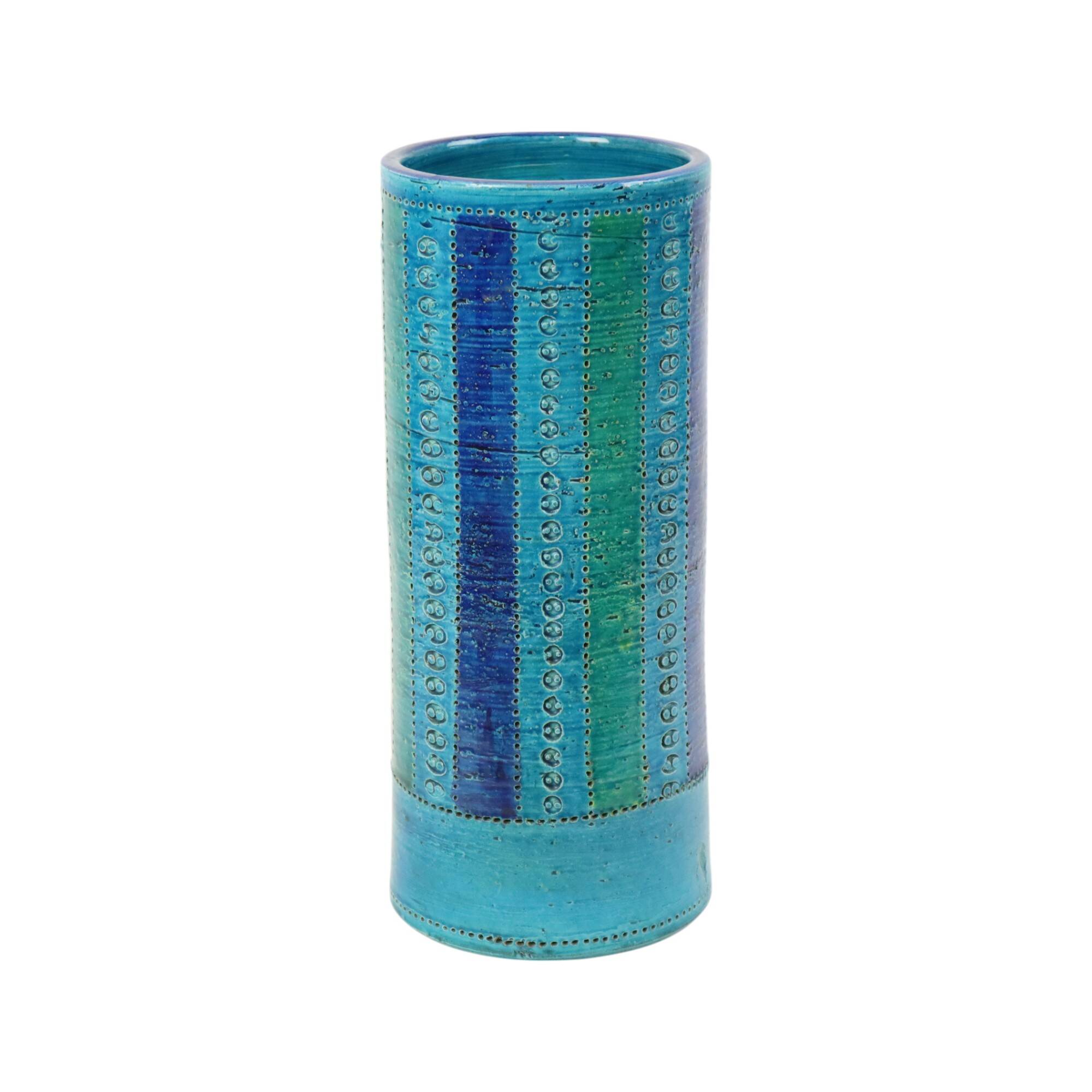 Aldo Londi for Bitossi Vase 1960s Rimini Blue Ceramics