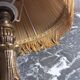 Bronze foot bedside lamp - old
