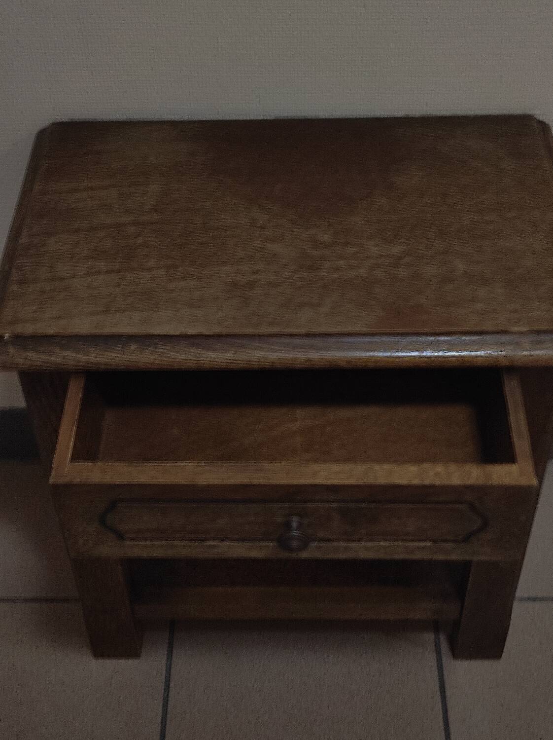 Solid wood bedside table