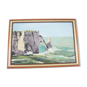 Huile sur bois encadrée et signée