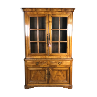 Library / showcase / cupboard 2 bodies period louis Philippe in walnut