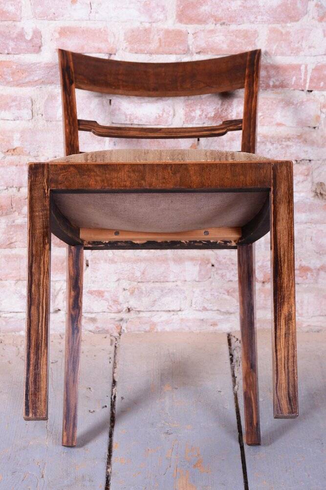 Art Deco Chairs in Walnut, Czech, 1920s, Set of 6