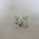 Set of 4 white spiral egg cups