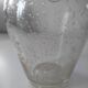 Bubble glass carafe bottle signed Biot in lime green colour.