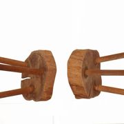 6 Raw Log Stools or Bedside Tables France circa 1970