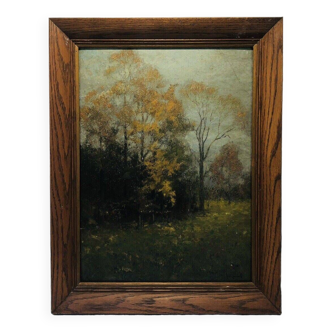 Painting: The Forest. signed Henry Hobart Nichols