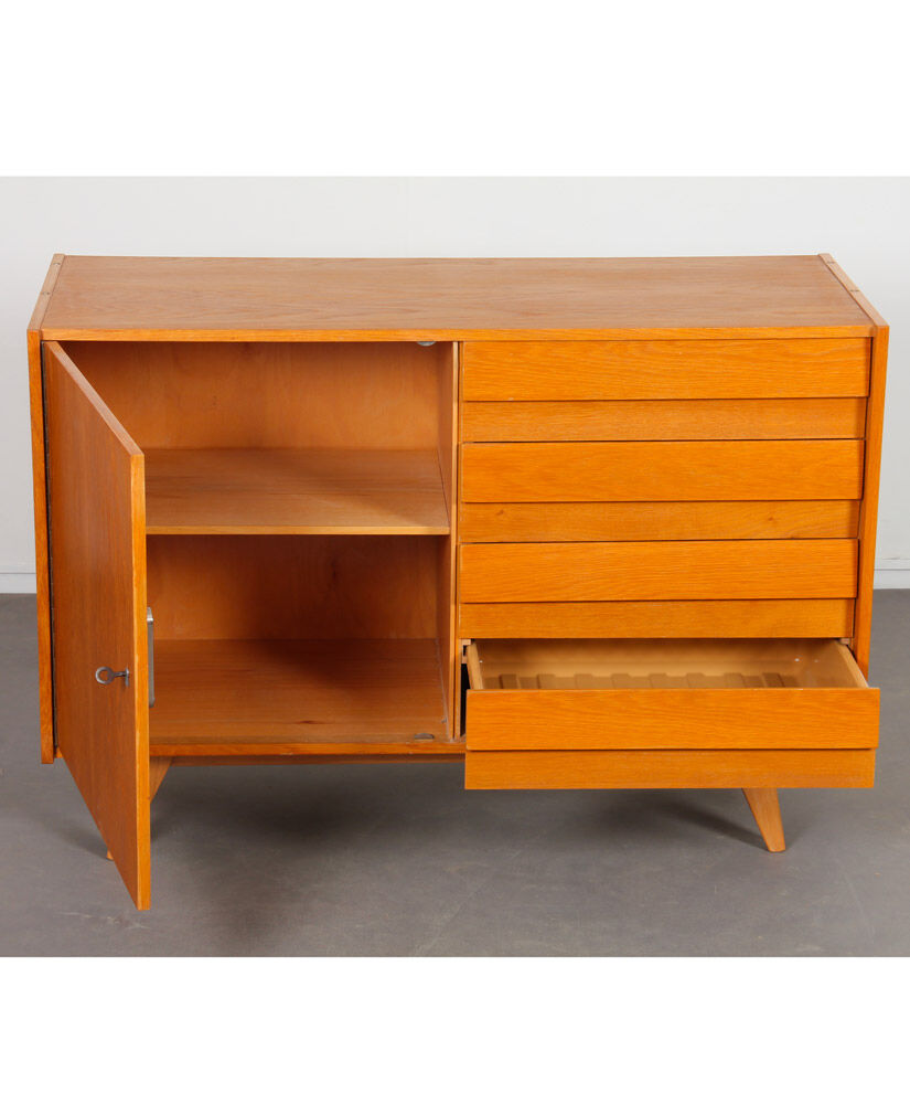 Vintage oak storage by Jiri Jiroutek, model U-458, 1960