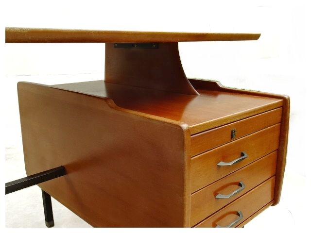 Desk of the designer Jacques Hauville vintage years 1950