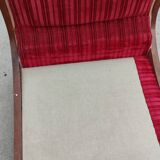 Méridienne, lit de repos ancien en noyer et velour
