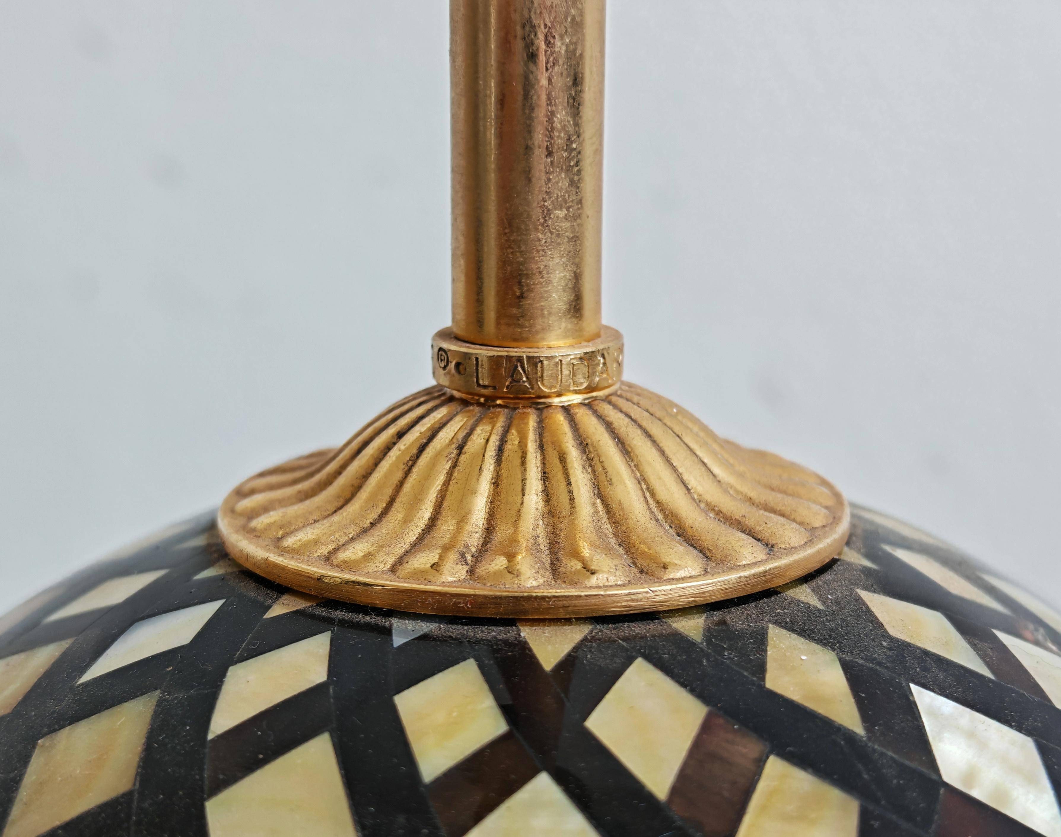 Pair of Hollywood Regency table lamps by Laudarte from the 2000s.