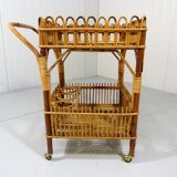 Rattan serving table 1950/60