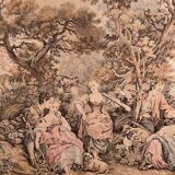 Vintage Framed Wall Tapestry