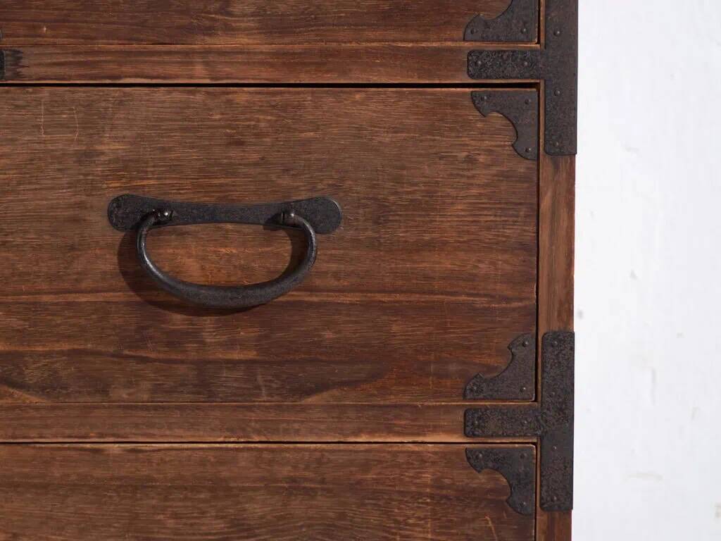 Grand Japanese tansu Sendai Isho-dansu in cedar and iron, Meiji-Taishō period (circa 1890-1925) #42
