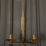 Modernist bronze wall lamp 1960 two lights
