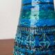 Mid-century modern blue ceramic candlestick Rimini by Aldo Londi for Bitossi, Italy, 1960s.