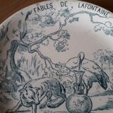 Faience plates by Gien Fables by Lafontaine
