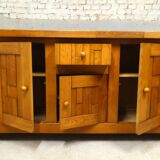 brutalist elm sideboard, 1970