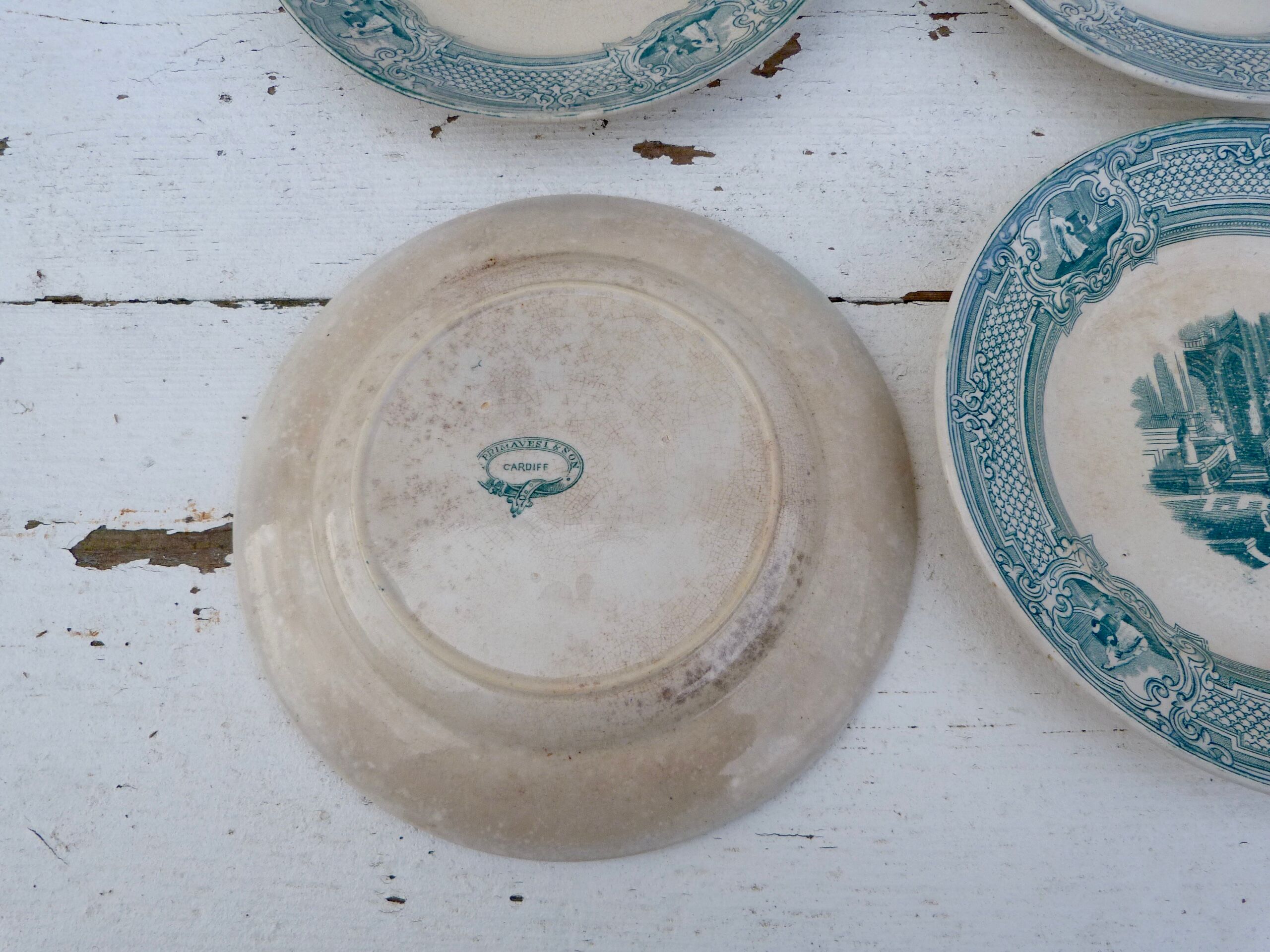 Set of 6 plates to serve 1800 English ceramic primavesi - its Cardiff