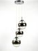 Suspension Cascade Space Age 3 Globes Chrome Années 70 - Peill Putzler