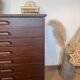 Meuble de métier d’architecte vintage en bois