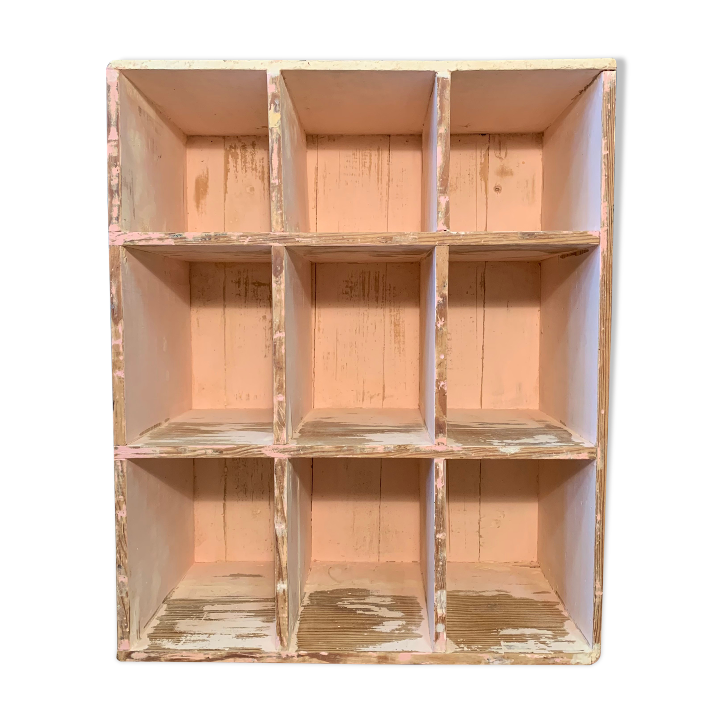 Wooden storage cabinet - 9 lockers