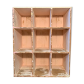 Meuble de rangement en bois 9 casiers