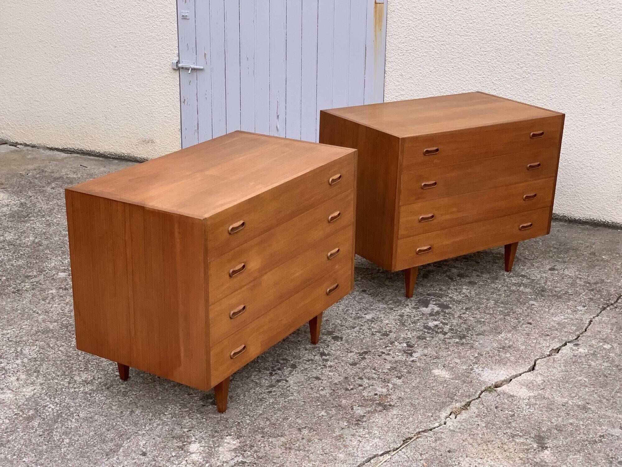 Pair of Scandinavian teak chests of drawers 1960
