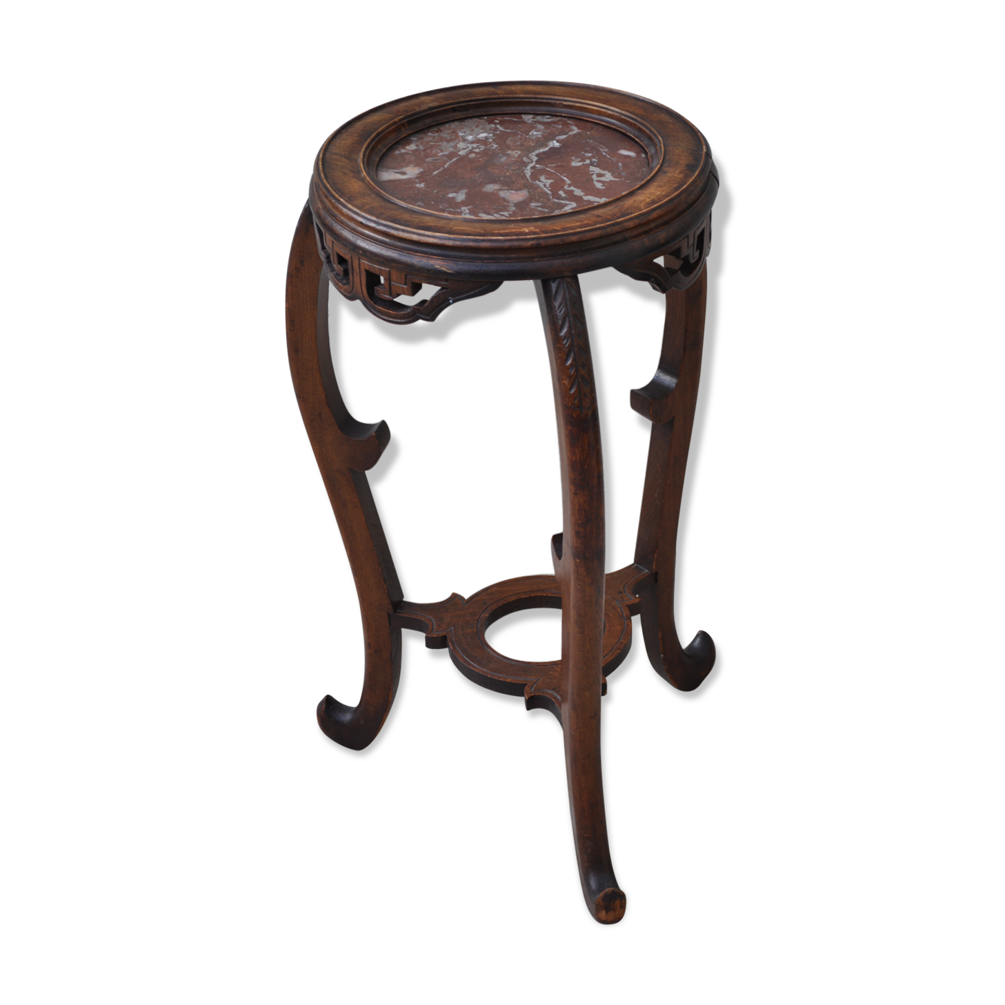 Fifth wheel tripod wood top marble