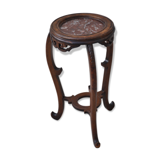 Fifth wheel tripod wood top marble