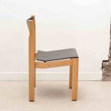 Black and beech Scandinavian chair