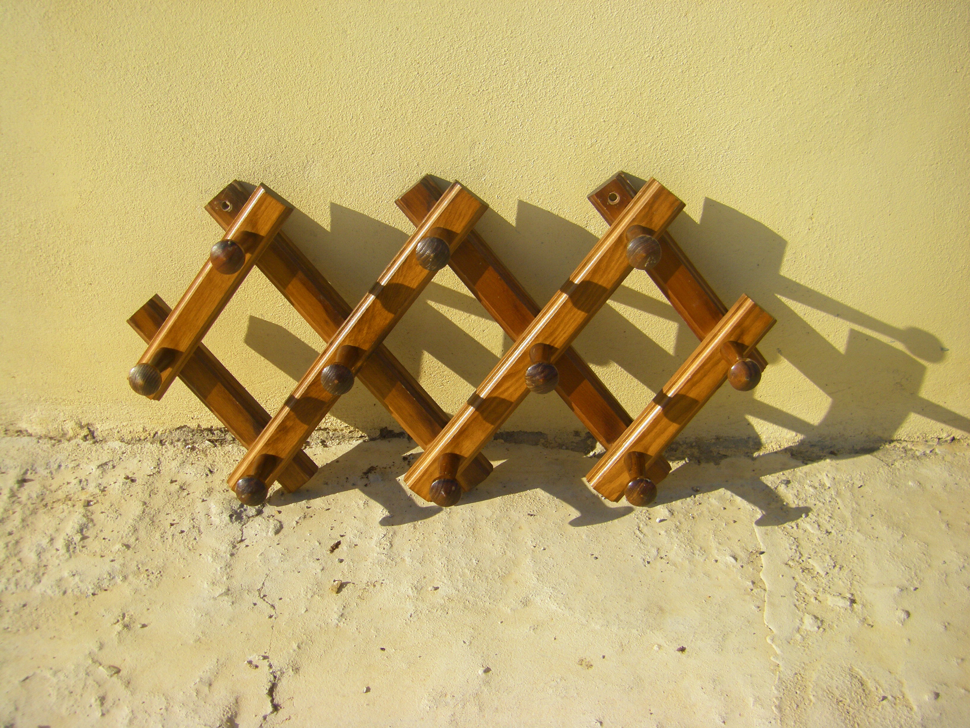 Vintage accordion coat rack