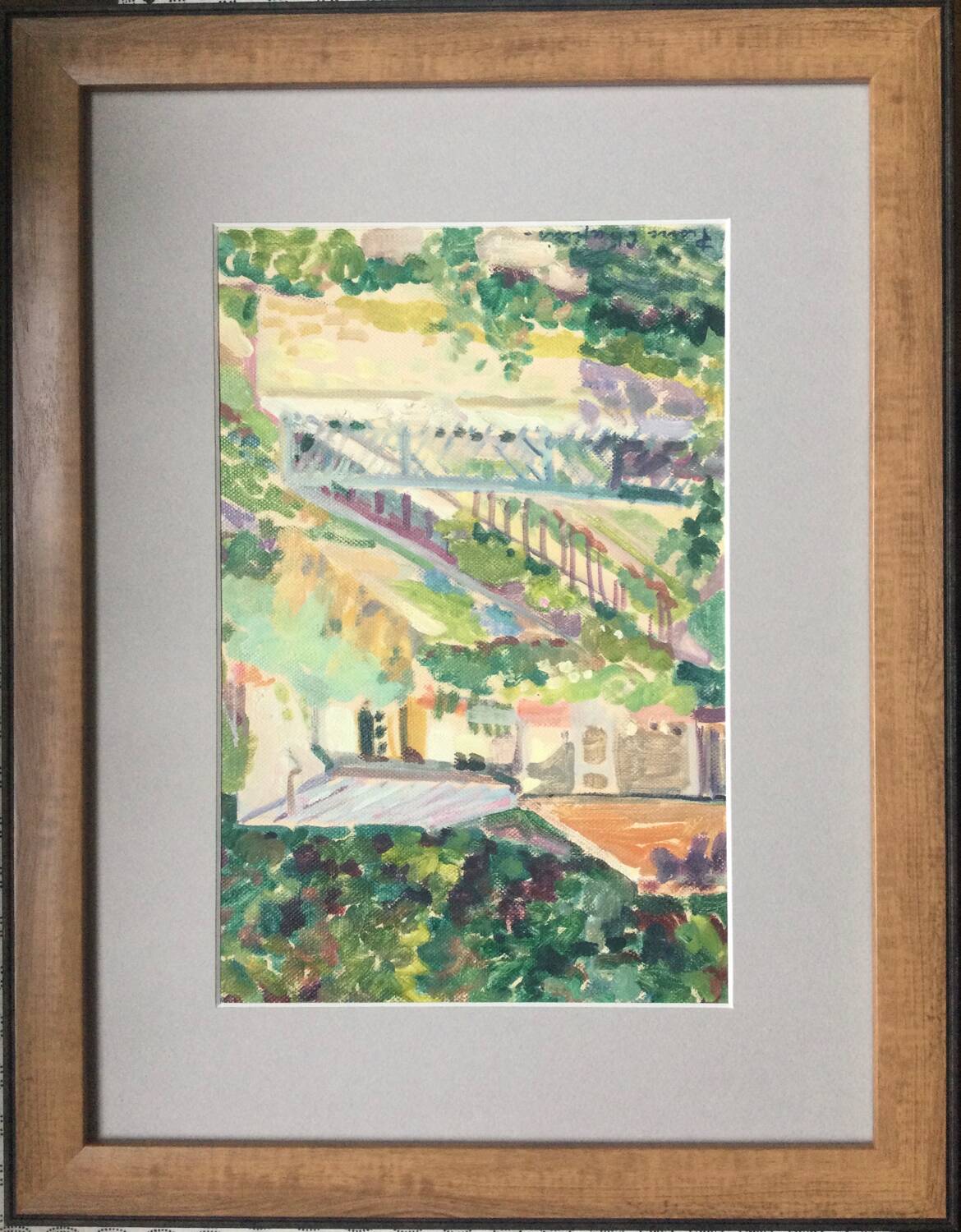Study in Raincy. Oil on paper by Pierre CHAPUIS (1864-1942)