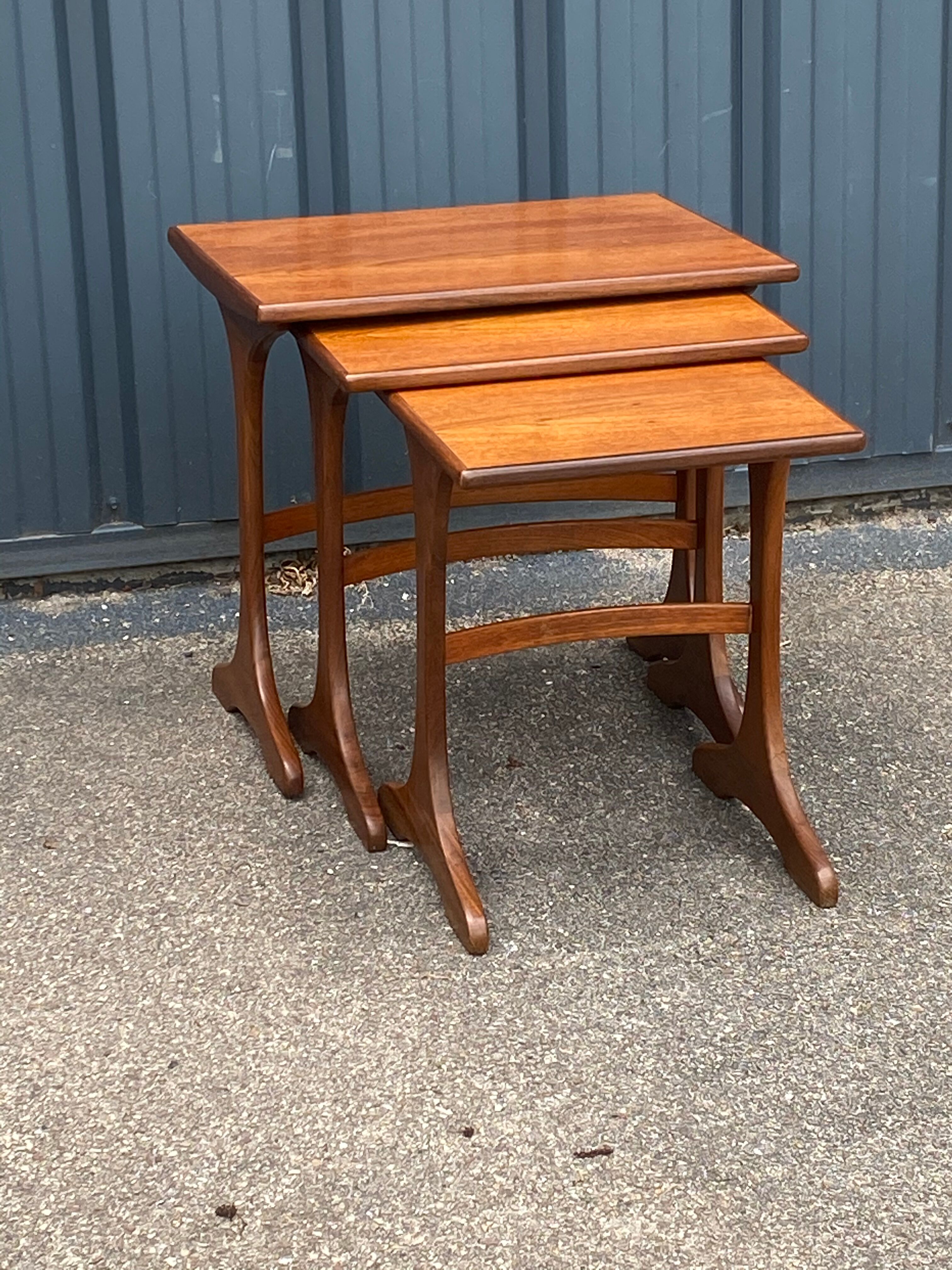 Set of 3 trundle tables G-Plan