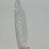 5 Small Transparent Frosted Glass Plates Vintage Floral Decor Kig Indo