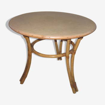 Table basse en rotin