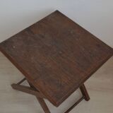 Folding wooden stool