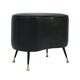 Pair of Italian Footstools in Solid Wood and Green Faux Leather, Italy, 1960s