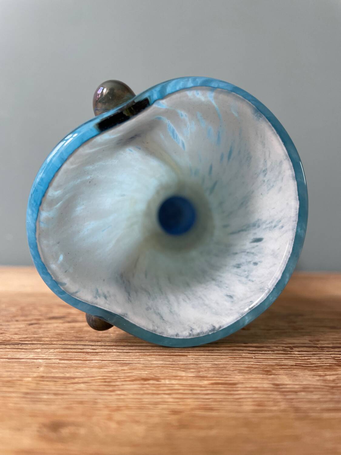 Blown glass vase signed Jean Michel Operto de Biot