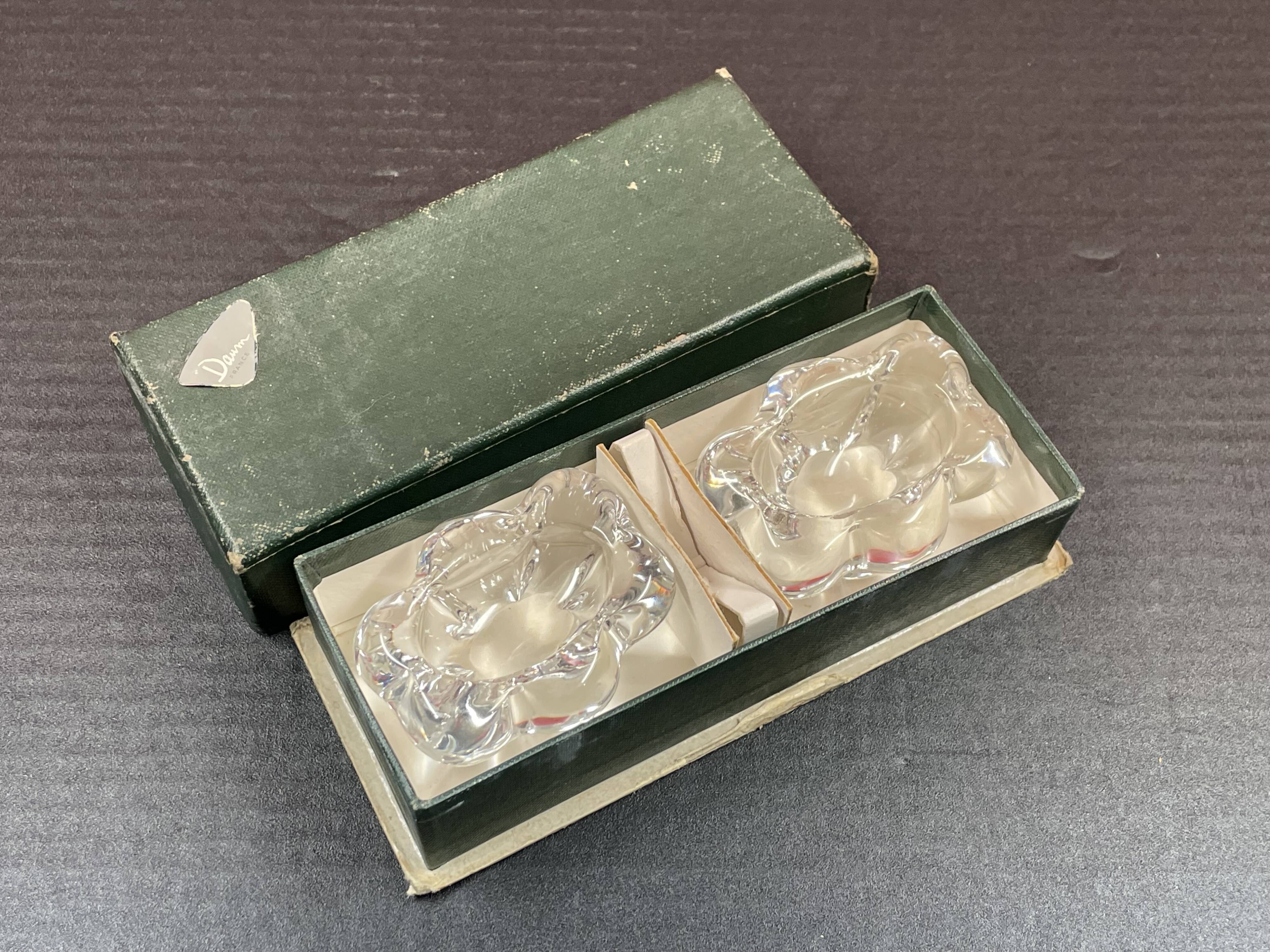 Daum France, Pair of Crystal Salt Cellars