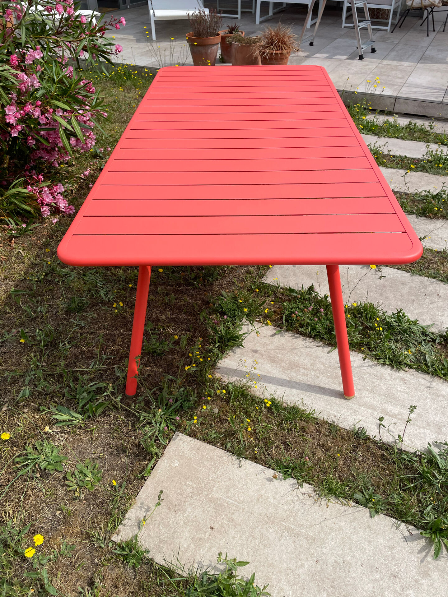 Fermob Luxembourg garden table – 207x100 cm – Capucine colour