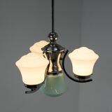 Lustre art déco bleu, années 1930