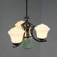 Blue art deco chandelier, 1930s