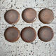6 dessert plates in stoneware