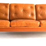 Vintage Scandinavian leather sofa