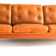 Vintage Scandinavian leather sofa